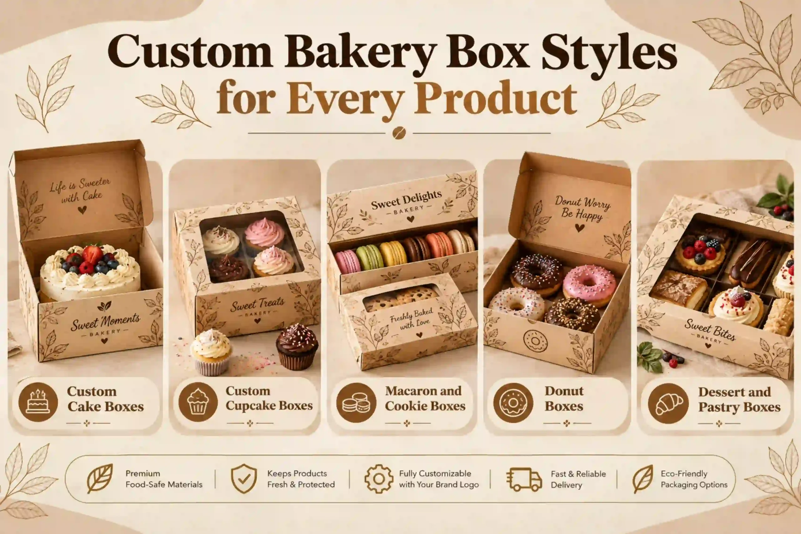 Custom Bakery Box Styles for Every Product
